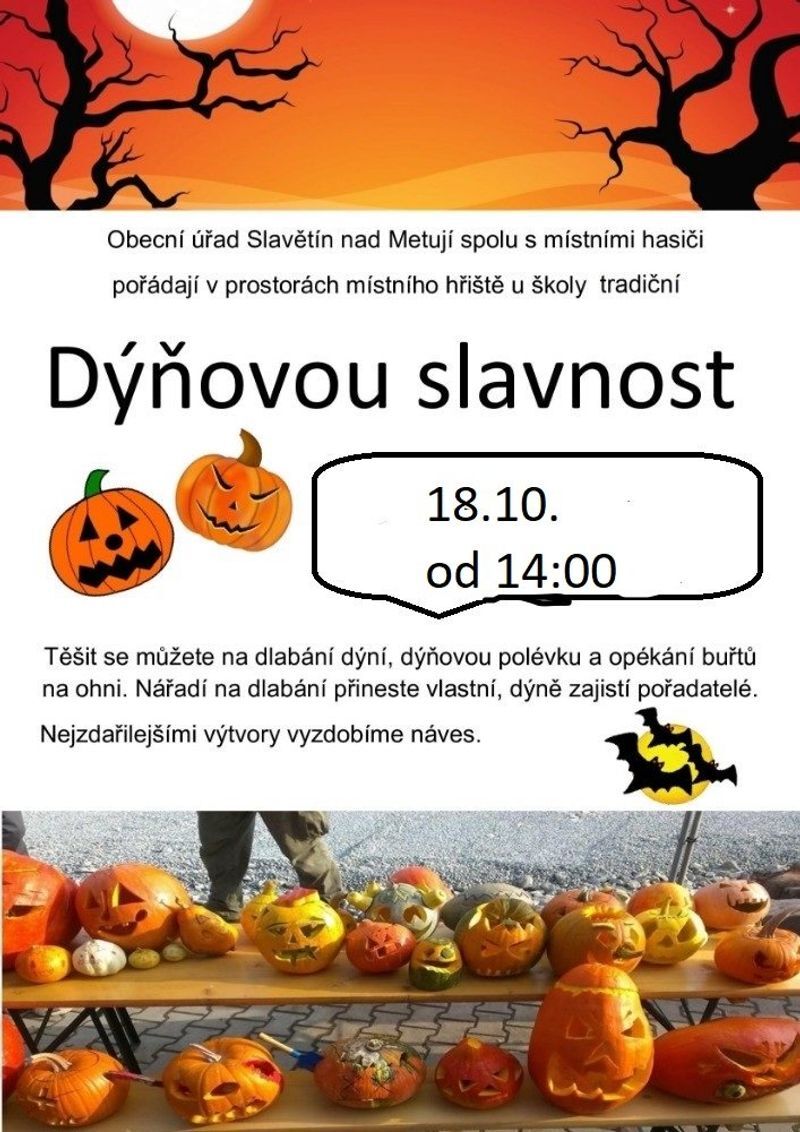 Dýňová slavnost 2025 18.10. od 14 hodin